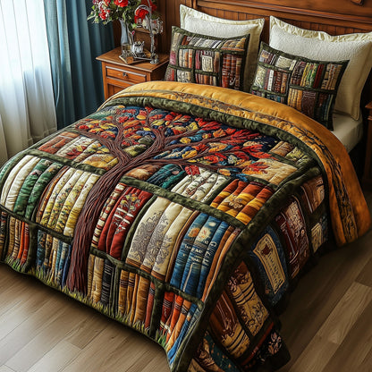 Roots of Knowledge 3-Piece Quilted Bedding Set GFTOTP6517