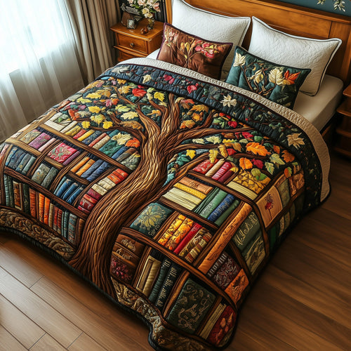 Roots of Knowledge 3-Piece Quilted Bedding Set GFTOTP6518