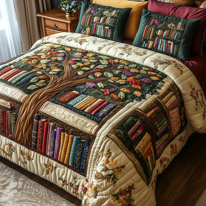 Roots of Knowledge 3-Piece Quilted Bedding Set GFTOTP6519