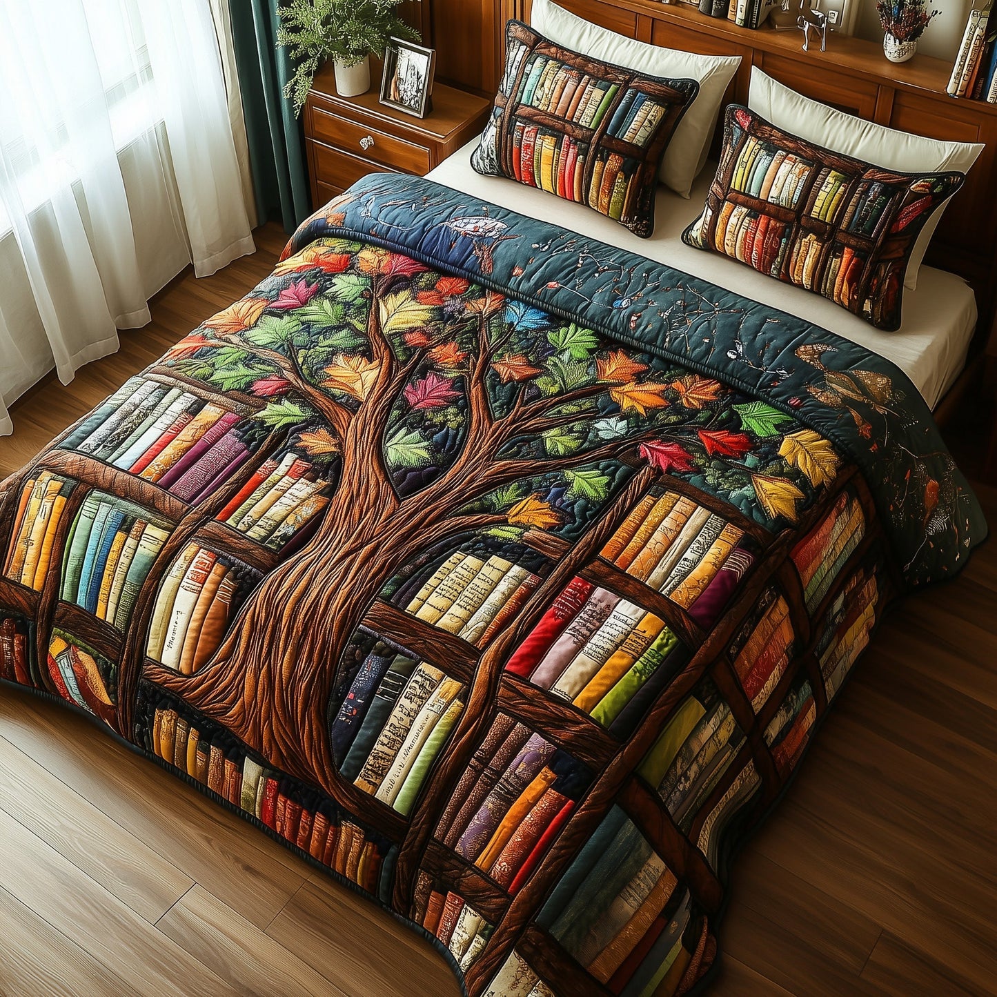 Roots of Knowledge 3-Piece Quilted Bedding Set GFTOTP6520