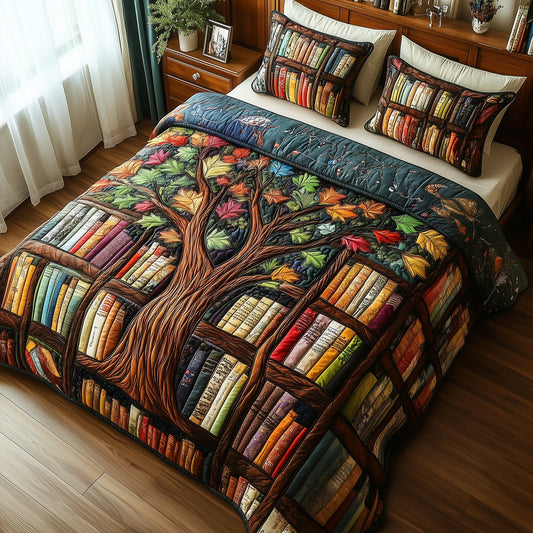Roots of Knowledge 3-Piece Quilted Bedding Set GFTOTP6520