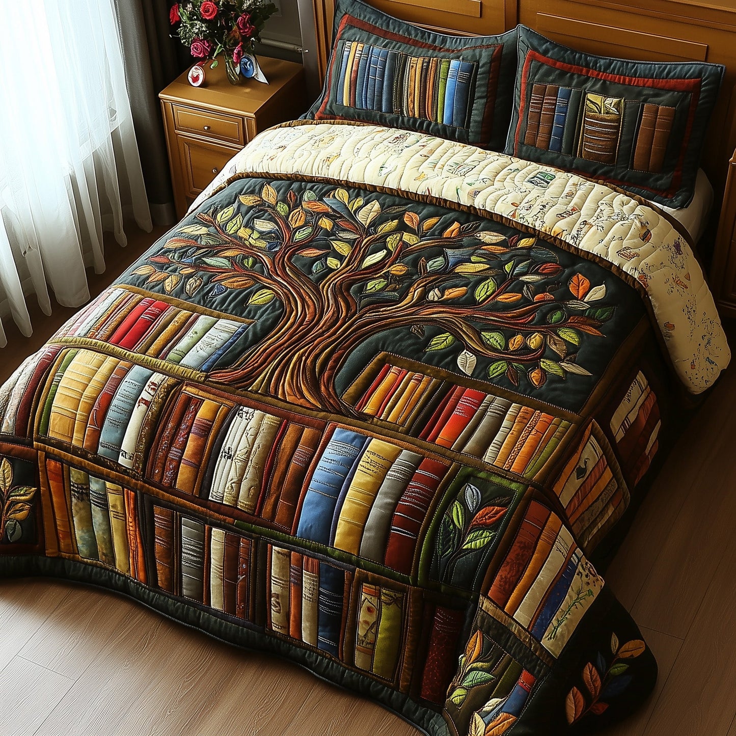 Roots of Knowledge 3-Piece Quilted Bedding Set GFTOTP6522