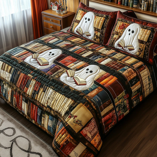 Book Ghost 3-Piece Quilted Bedding Set GFTOTP6523