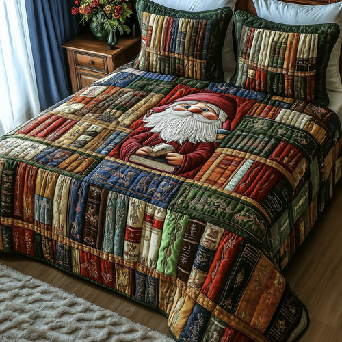 Book Gnome 3-Piece Quilted Bedding Set GFTOTP6531