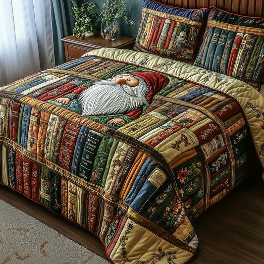 Book Gnome 3-Piece Quilted Bedding Set GFTOTP6532