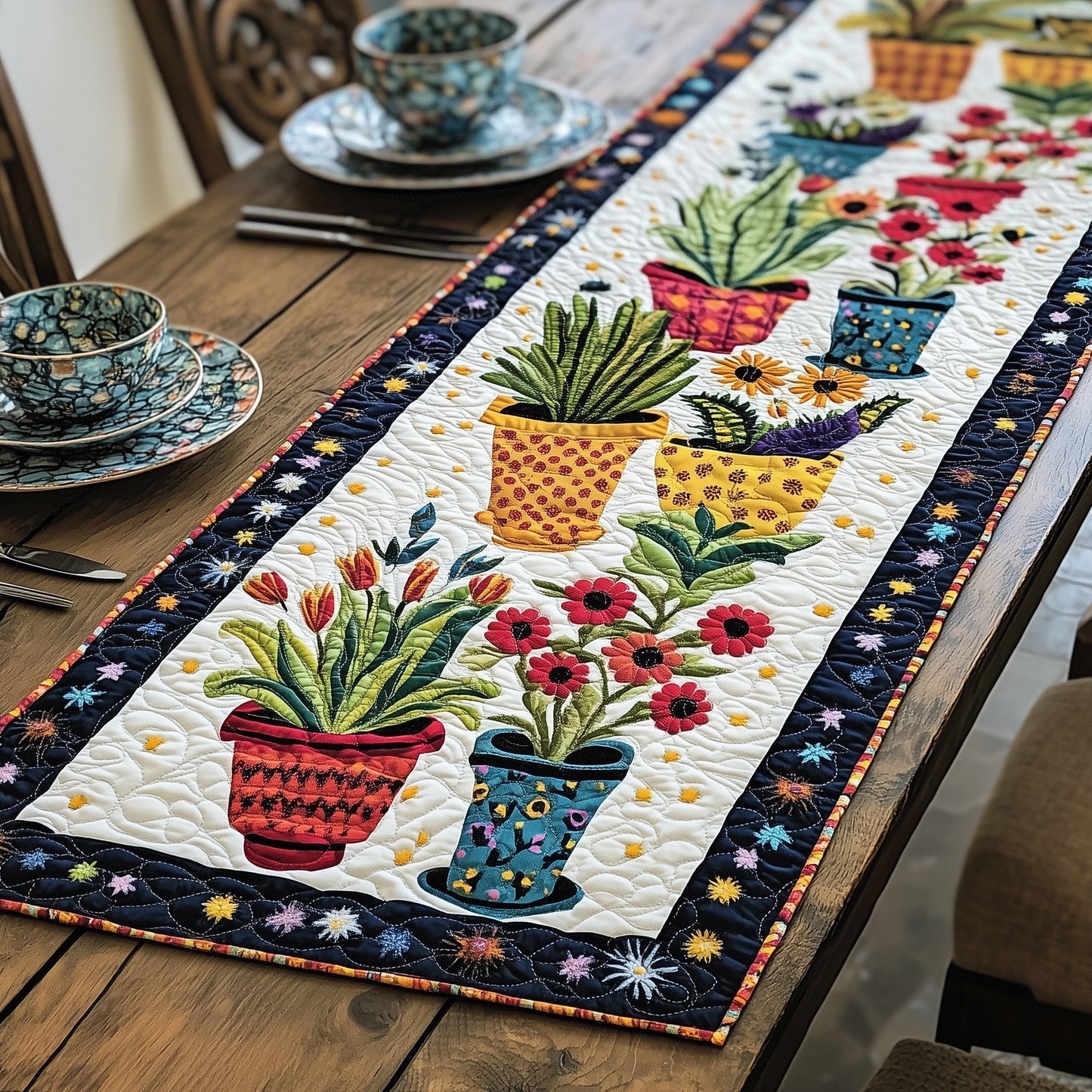 Plant Parade Quilted Table Runner GFTOTP6537