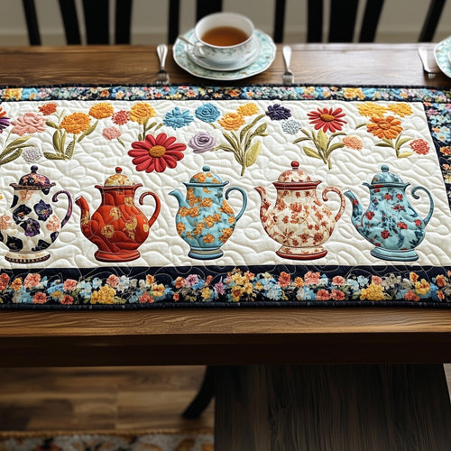 Tea Time Charm Quilted Table Runner GFTOTP6540