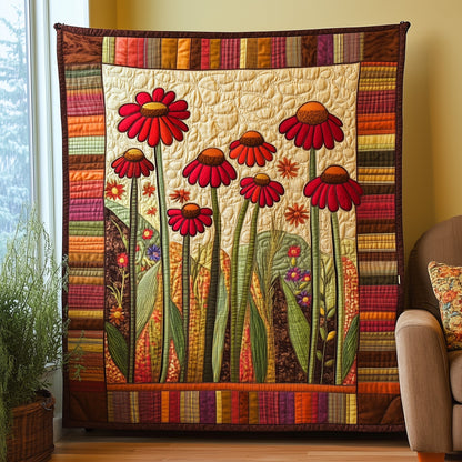 Coneflower Meadow Quilted Blanket GFTOTP6546