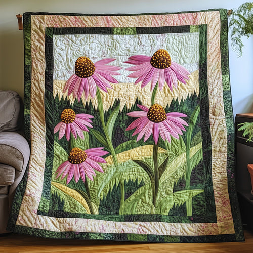 Coneflower Meadow Quilted Blanket GFTOTP6549