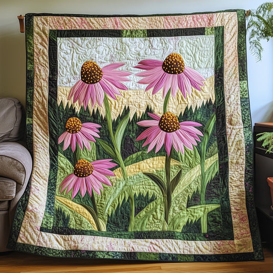 Coneflower Meadow Quilted Blanket GFTOTP6549