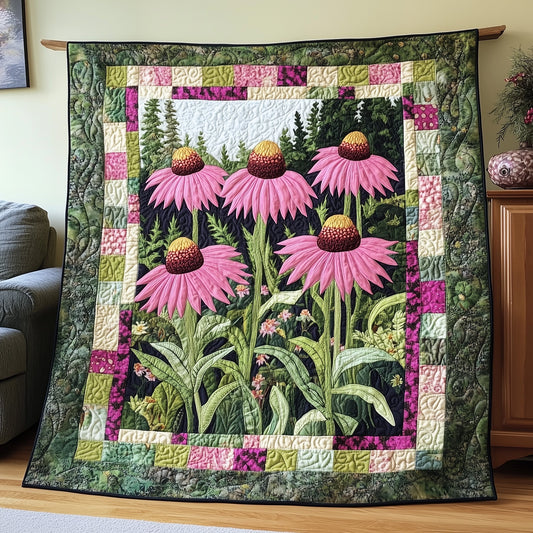 Coneflower Meadow Quilted Blanket GFTOTP6550