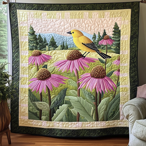 Coneflower Meadow Quilted Blanket GFTOTP6551