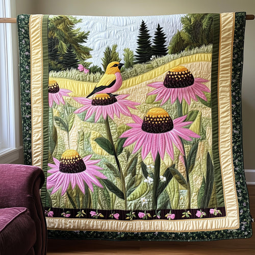 Coneflower Meadow Quilted Blanket GFTOTP6552