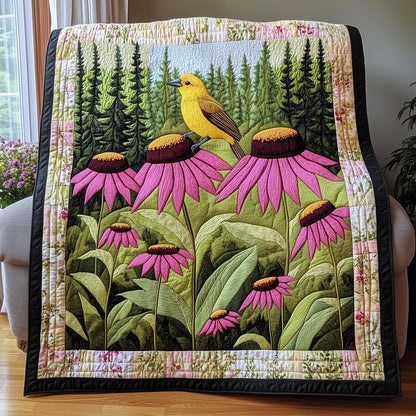 Coneflower Meadow Quilted Blanket GFTOTP6554