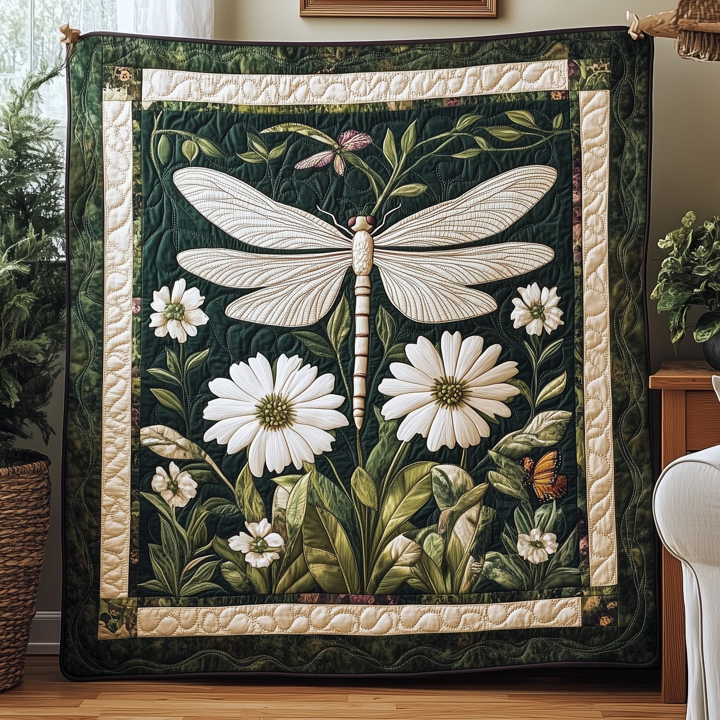 Whispers in the Green Quilted Blanket GFTOTP6600