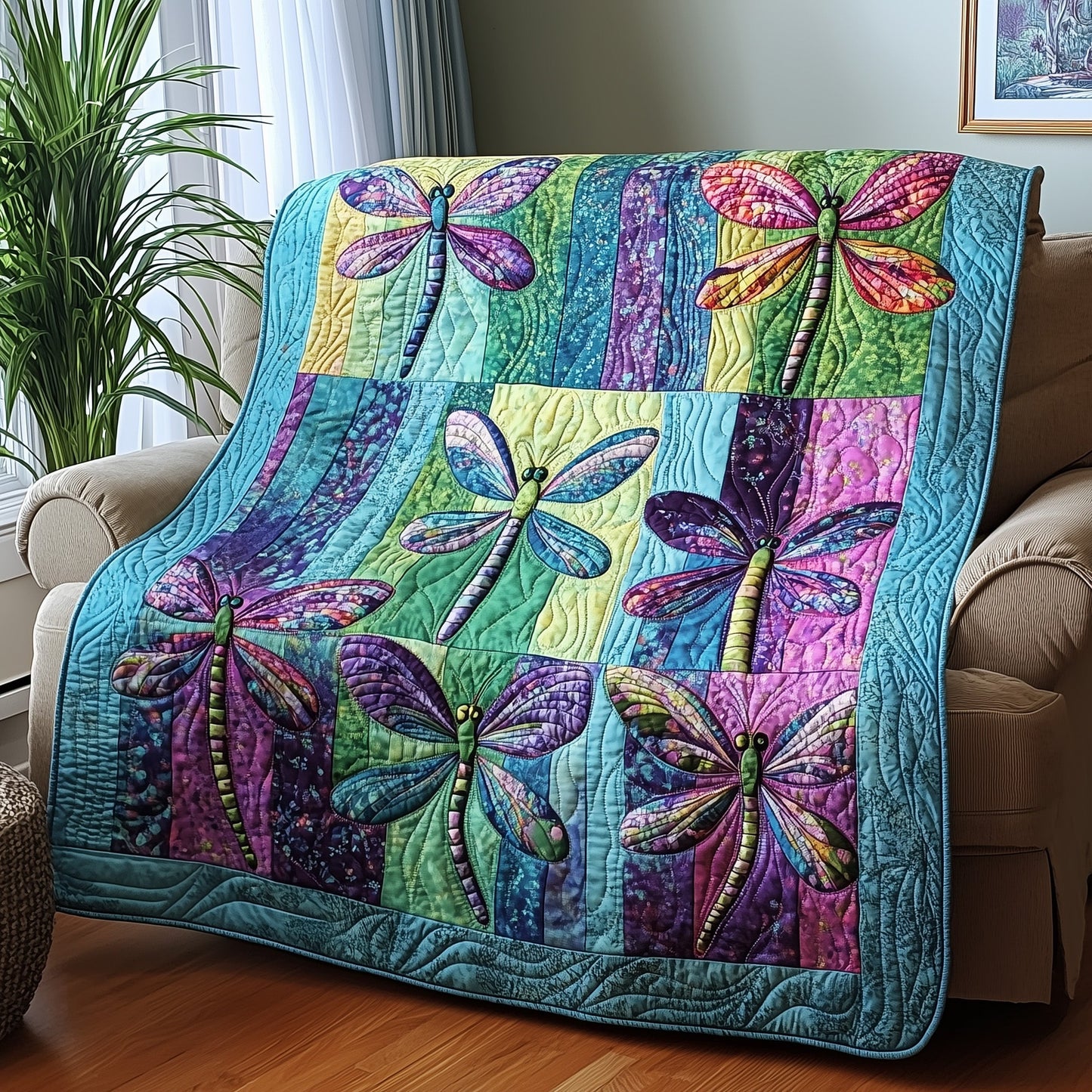 Celestial Dragonflies Quilted Blanket GFTOTP6609