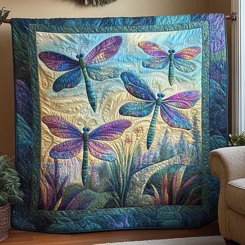 Celestial Dragonflies Quilted Blanket GFTOTP6611