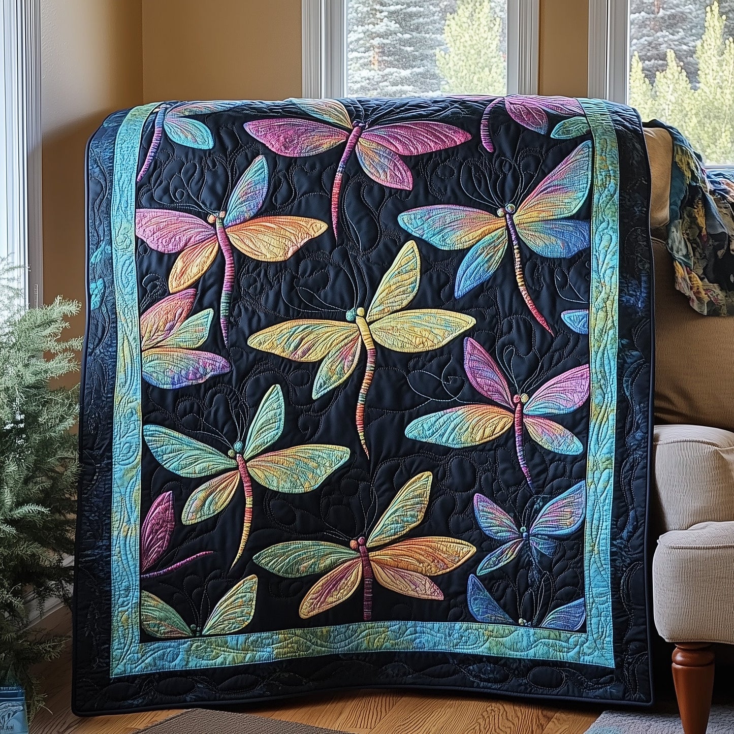 Midnight Wings Quilted Blanket GFTOTP6616