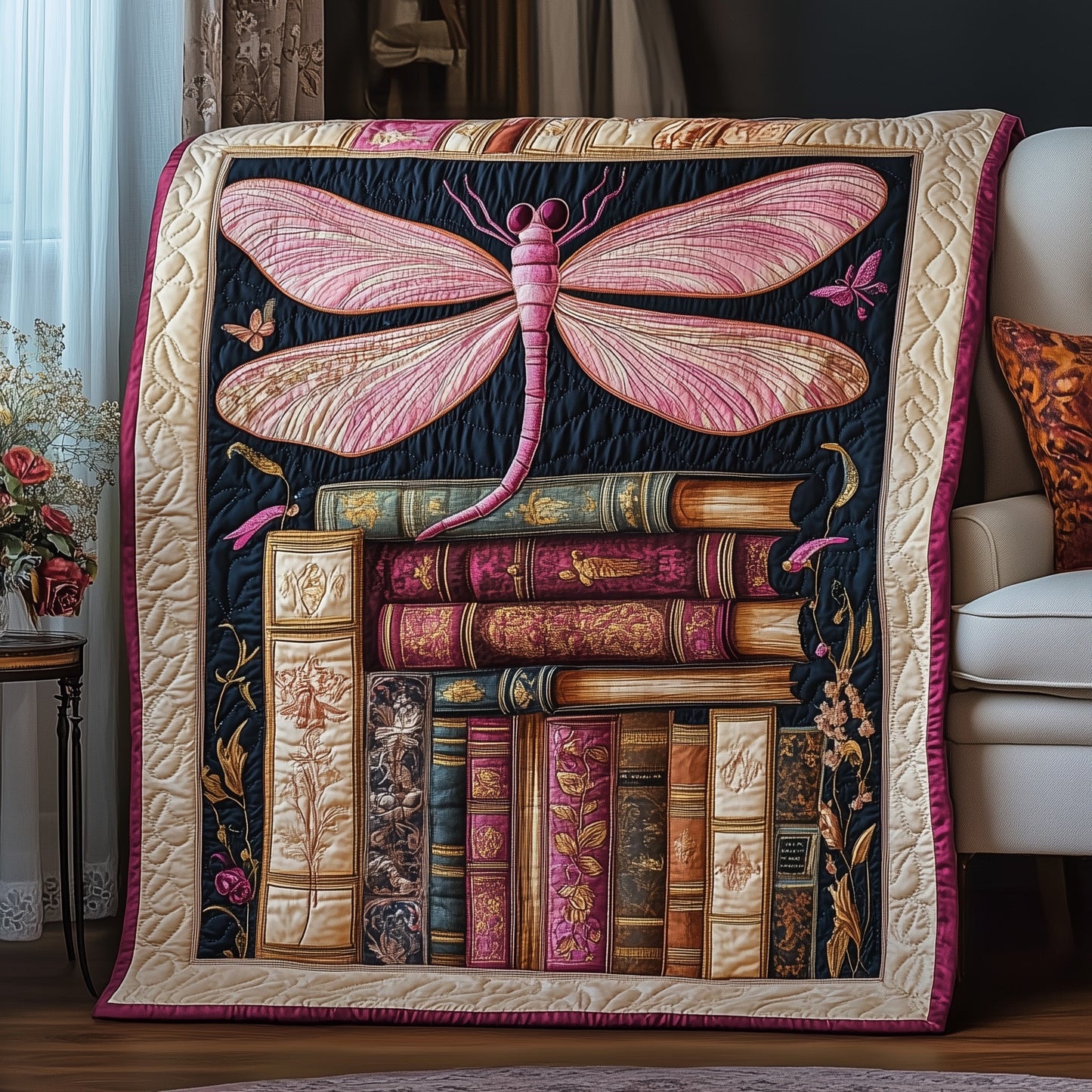 Bookish Wings Quilted Blanket GFTOTP6619