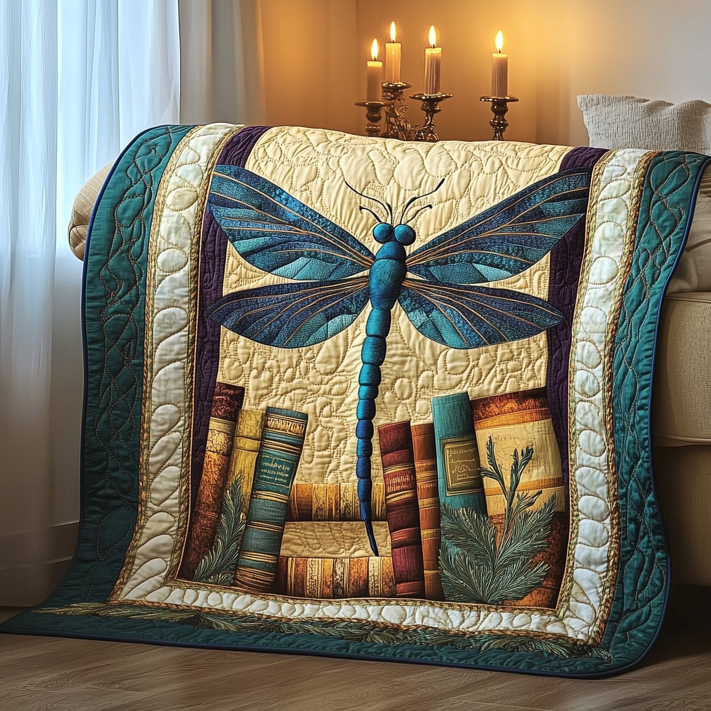 Bookish Wings Quilted Blanket GFTOTP6620