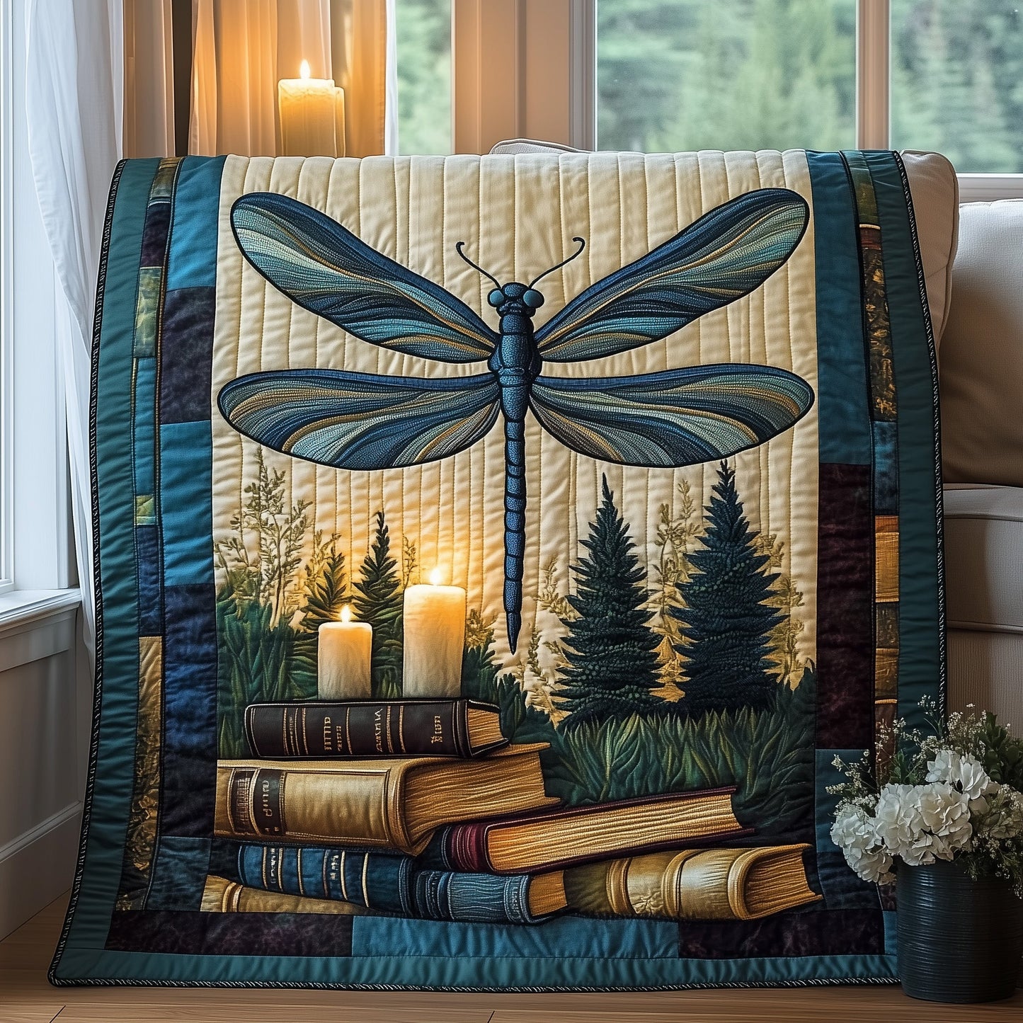 Bookish Wings Quilted Blanket GFTOTP6621