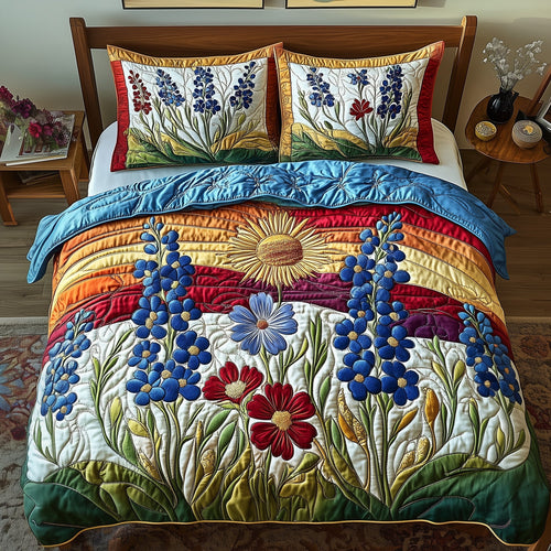 Bluebonnet Sunbeam 3-Piece Quilted Bedding Set GFTOTP6684