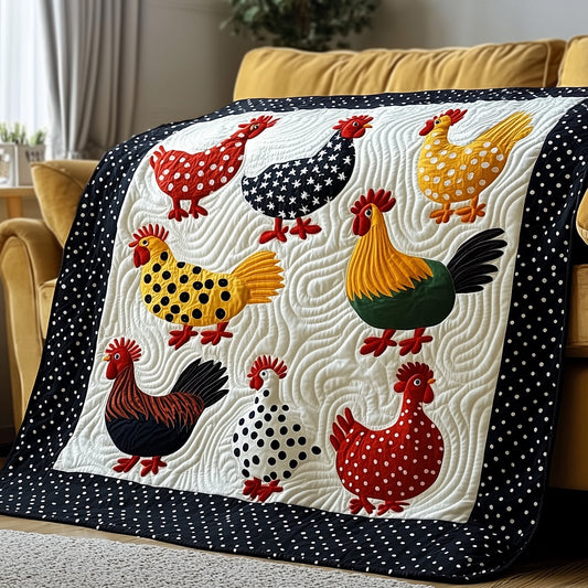 Whimsy Chicken Quilted Blanket GFTOTP6720