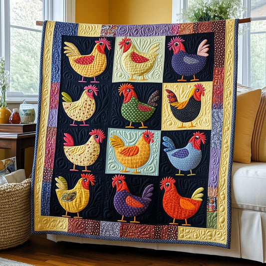 Whimsy Chicken Quilted Blanket GFTOTP6722