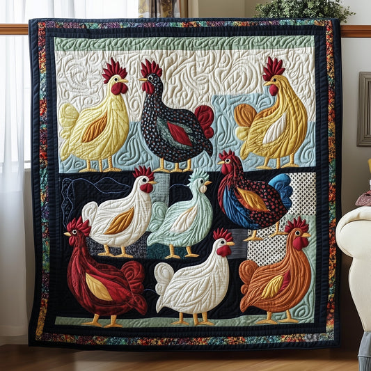Whimsy Chicken Quilted Blanket GFTOTP6724