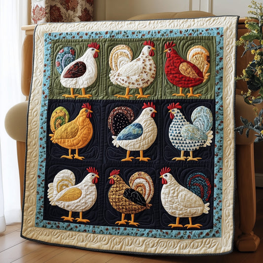 Whimsy Chicken Quilted Blanket GFTOTP6725