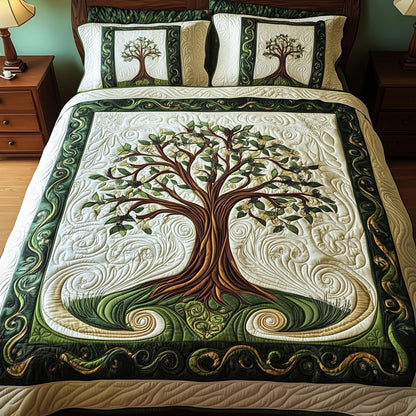 Ancient Tree Of Life 3-Piece Quilted Bedding Set GFTOTP6738