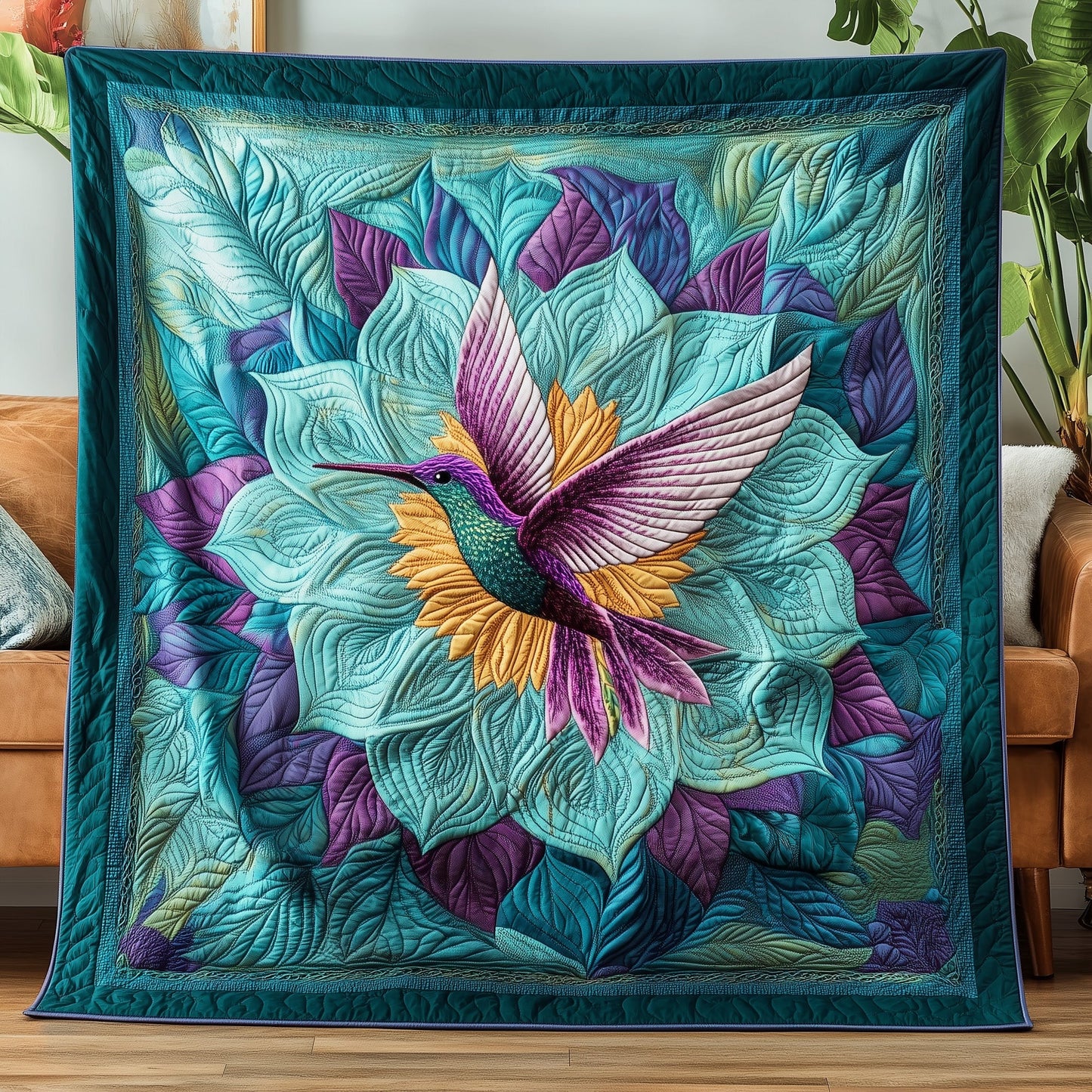 Hummingbird Haven Quilted Blanket GFTOTP6768