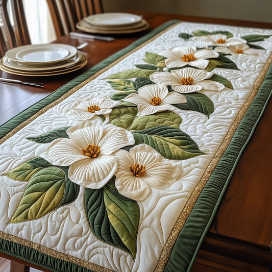 Petal Grace Dogwood Quilted Table Runner GFTOTP6779