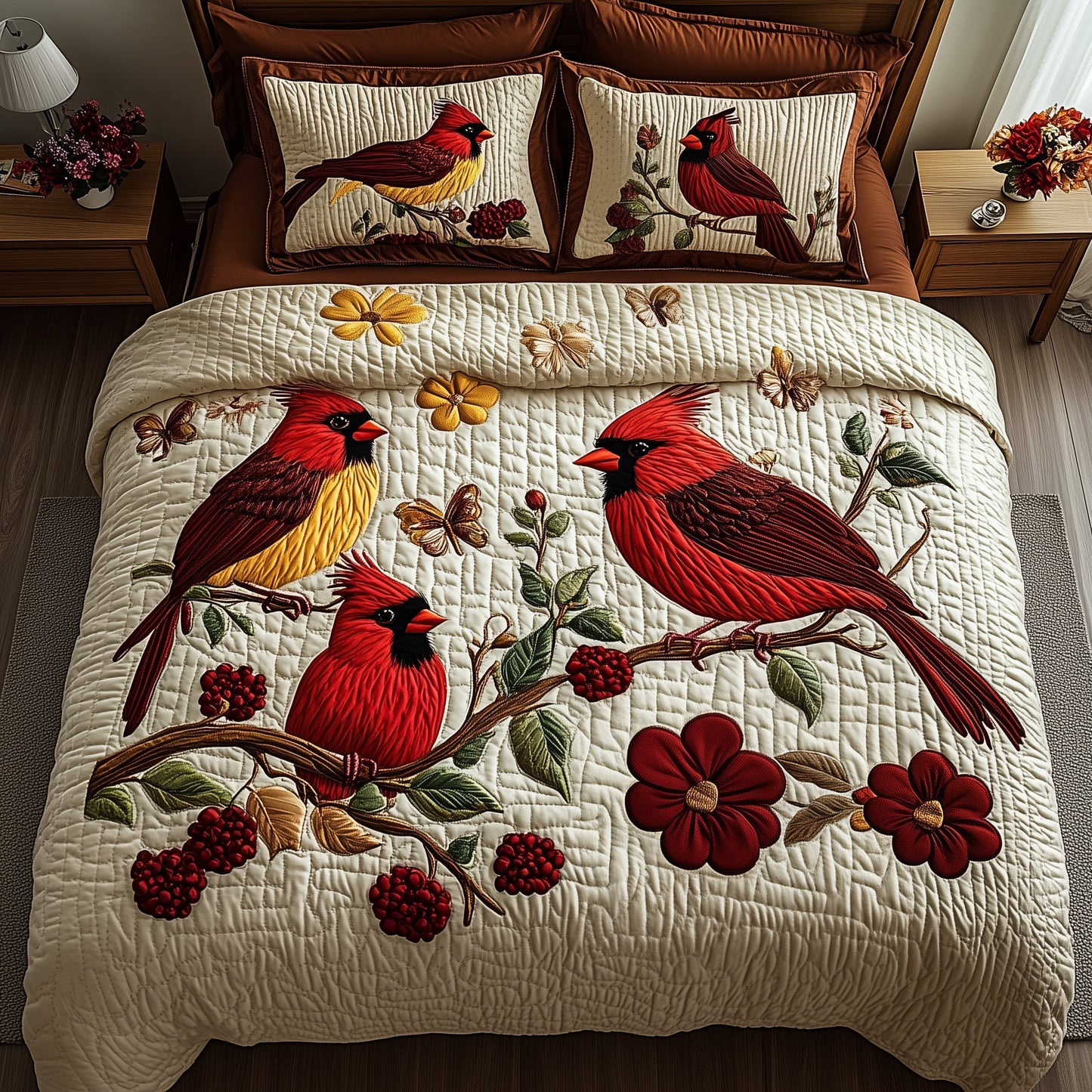 Cardinal Melody 3-Piece Quilted Bedding Set GFTOTP6797