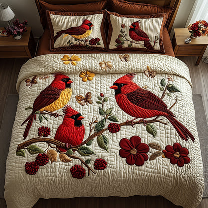 Cardinal Melody 3-Piece Quilted Bedding Set GFTOTP6797