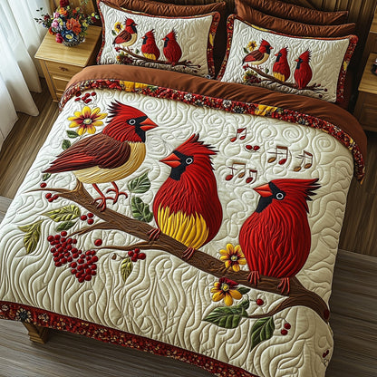 Cardinal Melody 3-Piece Quilted Bedding Set GFTOTP6798