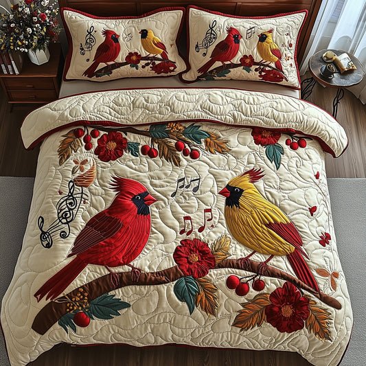 Cardinal Melody 3-Piece Quilted Bedding Set GFTOTP6800