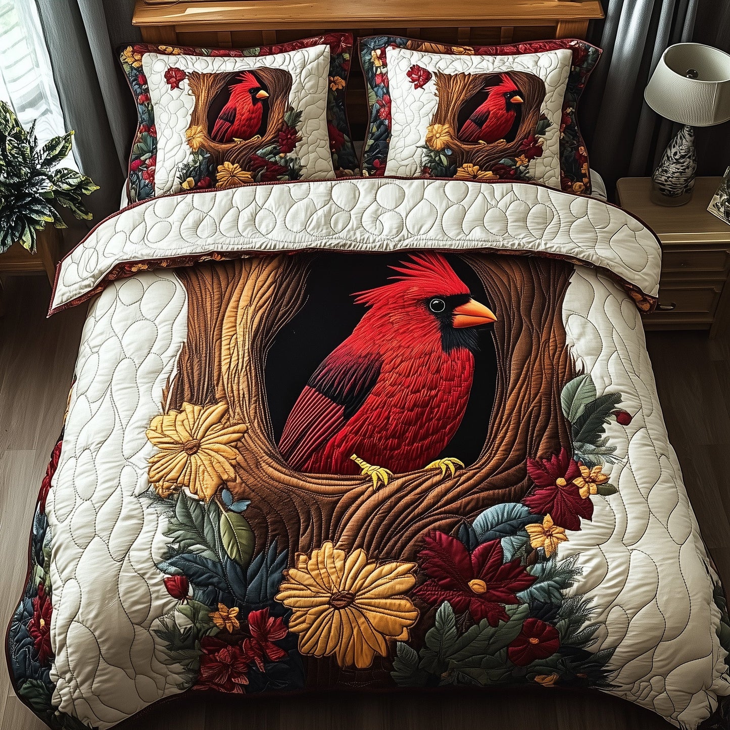Woodland Serenade 3-Piece Quilted Bedding Set GFTOTP6806