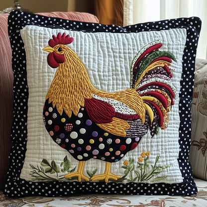 Whimsy Chicken Quilted Pillow Case GFTOTP6818