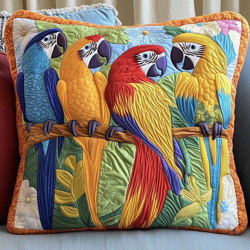 Tropical Parrot Quilted Pillow Case GFTOTP6823