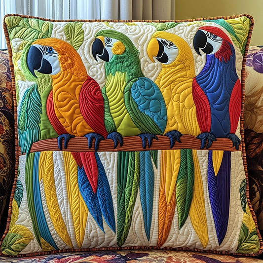 Tropical Parrot Quilted Pillow Case GFTOTP6824