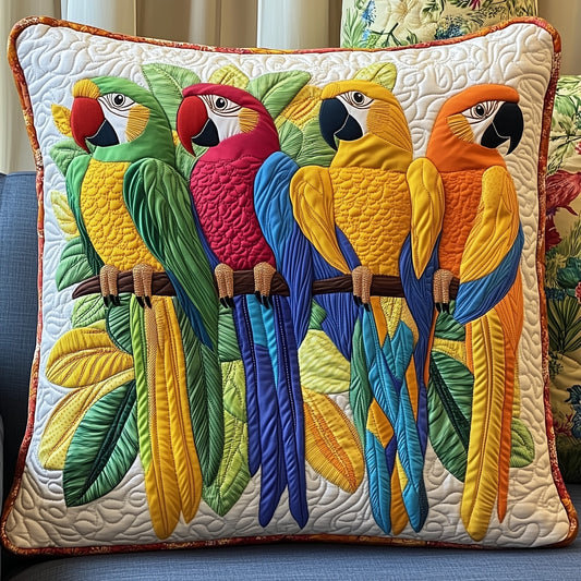 Tropical Parrot Quilted Pillow Case GFTOTP6826