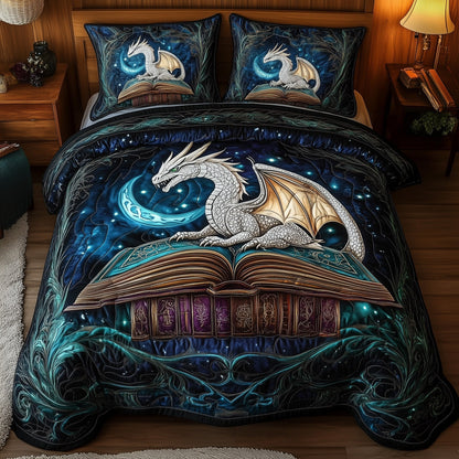 Celestial Dragon Reader 3-Piece Quilted Bedding Set GFTOTP6830