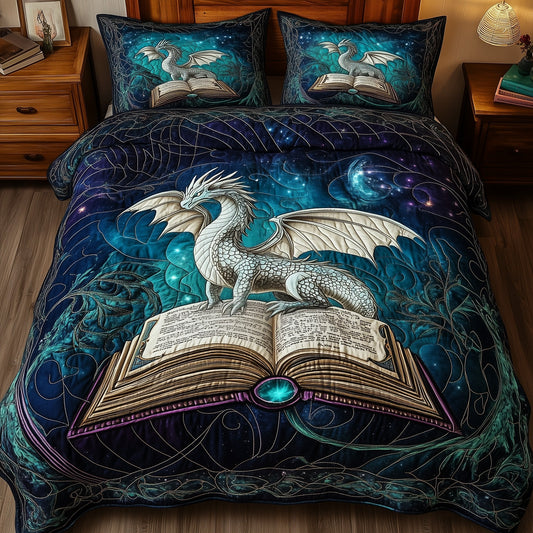 Celestial Dragon Reader 3-Piece Quilted Bedding Set GFTOTP6832