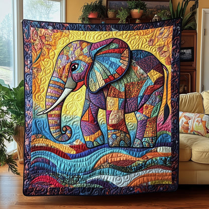 ColorSplash Elephant Quilted Blanket GFTOTP6847