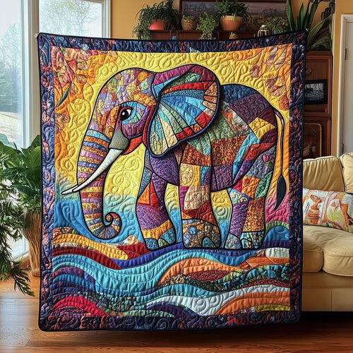 ColorSplash Elephant Quilted Blanket GFTOTP6847