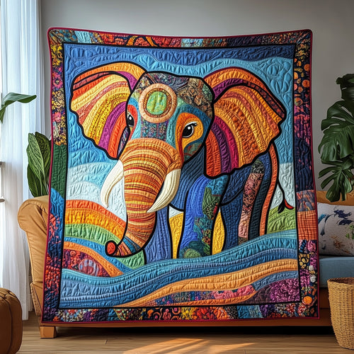ColorSplash Elephant Quilted Blanket GFTOTP6848