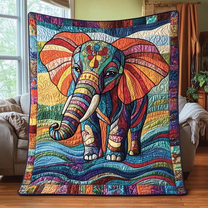 ColorSplash Elephant Quilted Blanket GFTOTP6849
