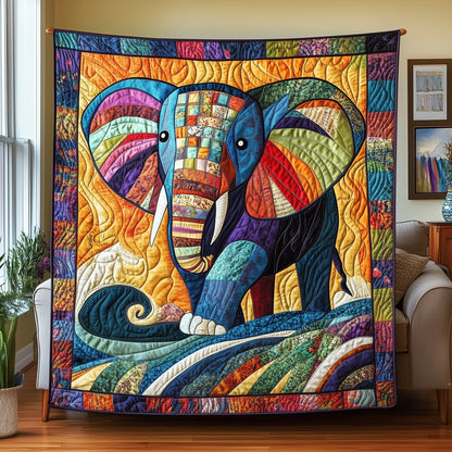 ColorSplash Elephant Quilted Blanket GFTOTP6852