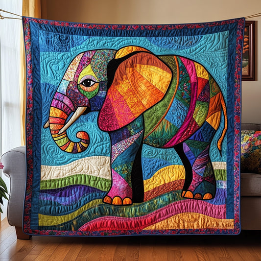 ColorSplash Elephant Quilted Blanket GFTOTP6854
